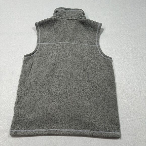 North Face Fleece Vest Mens Large Grey Full Zip Embroidered Chest Logo - Picture 8 of 10